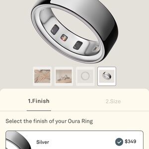 Oura Ring Gen 4 Silver - Size 7